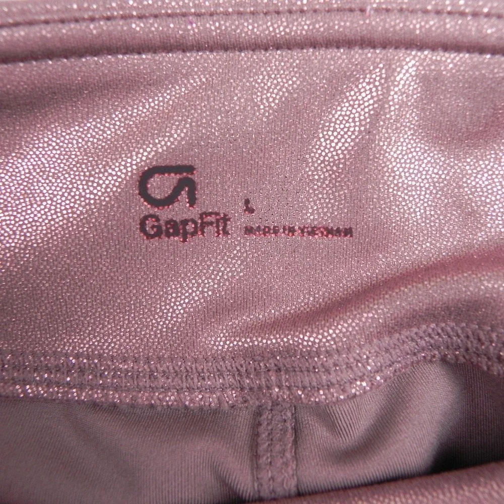 Gap Fit Leggings Girls Large Pull-On Yoga Pants Stretch Flex Pink Shimmer